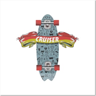 Cruiser Skateboard Posters and Art